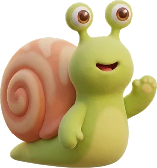 Sunny the snail waving